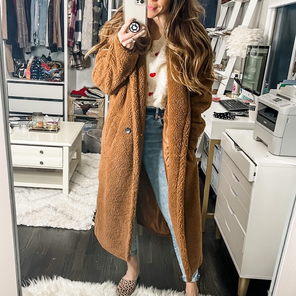 Long teddy coat